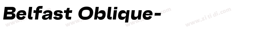 Belfast Oblique字体转换